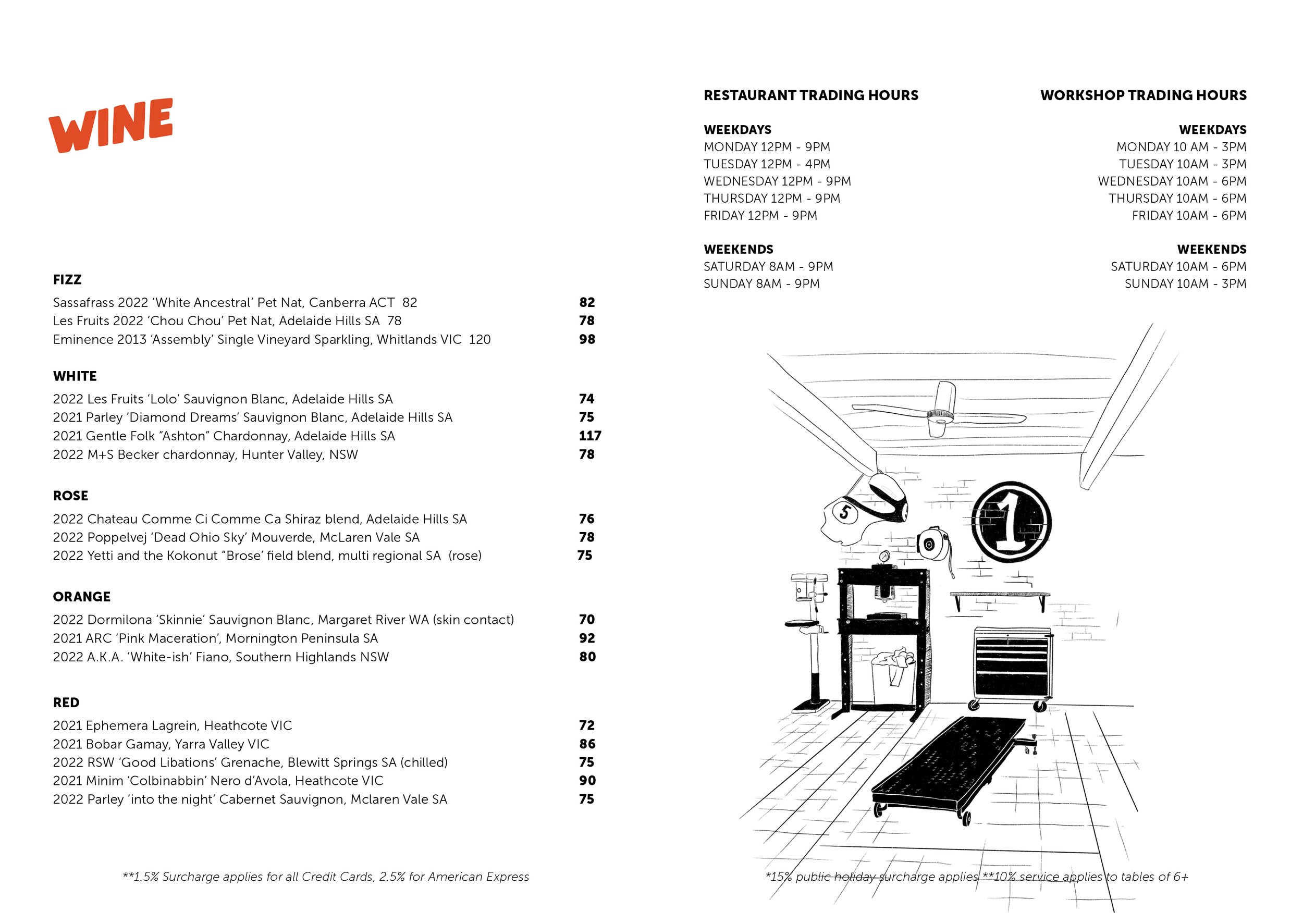 Menu — RSW