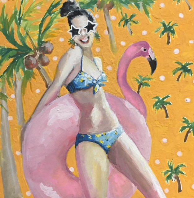 flamingo girl