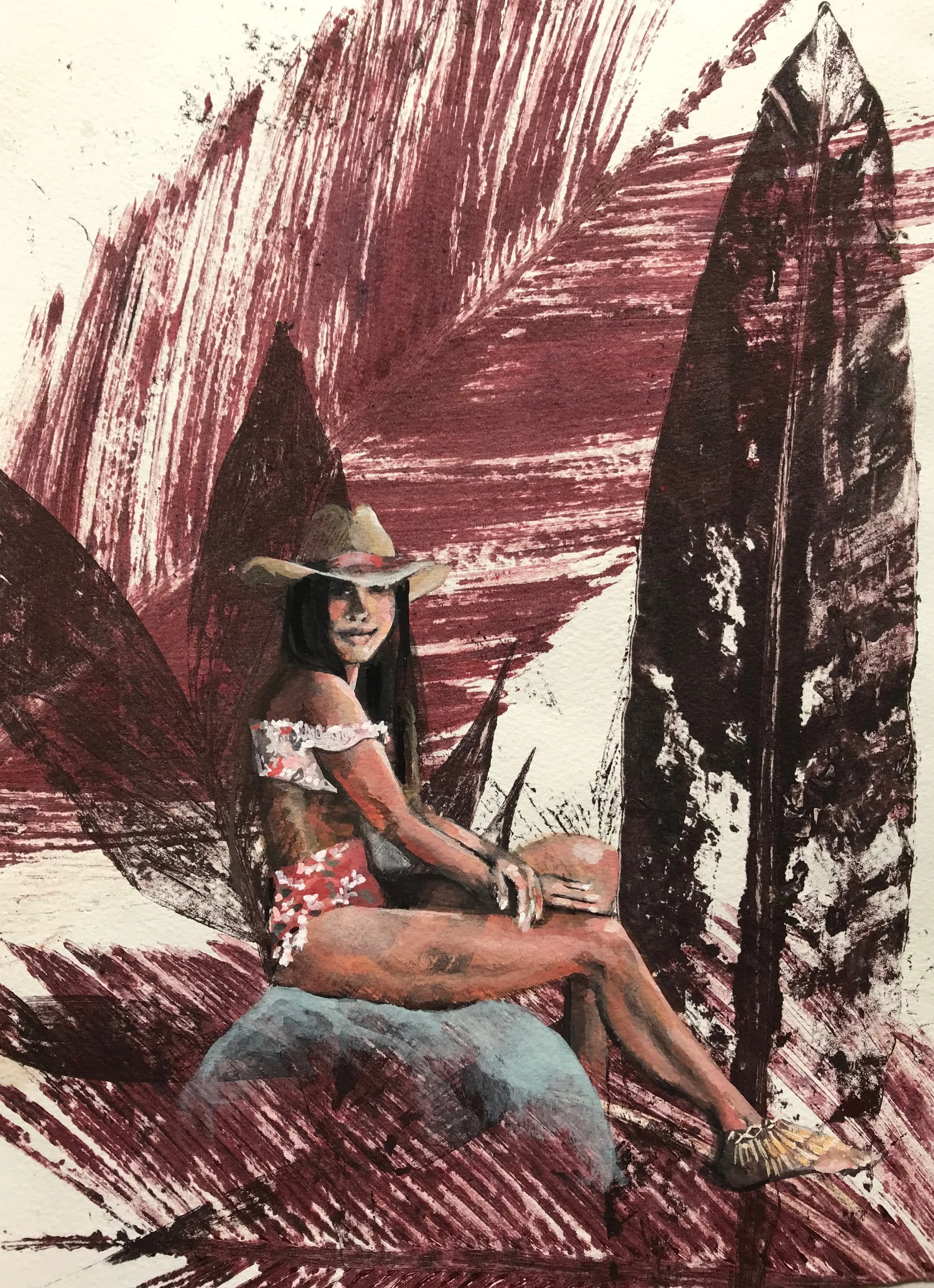 Cowgirl at the beach