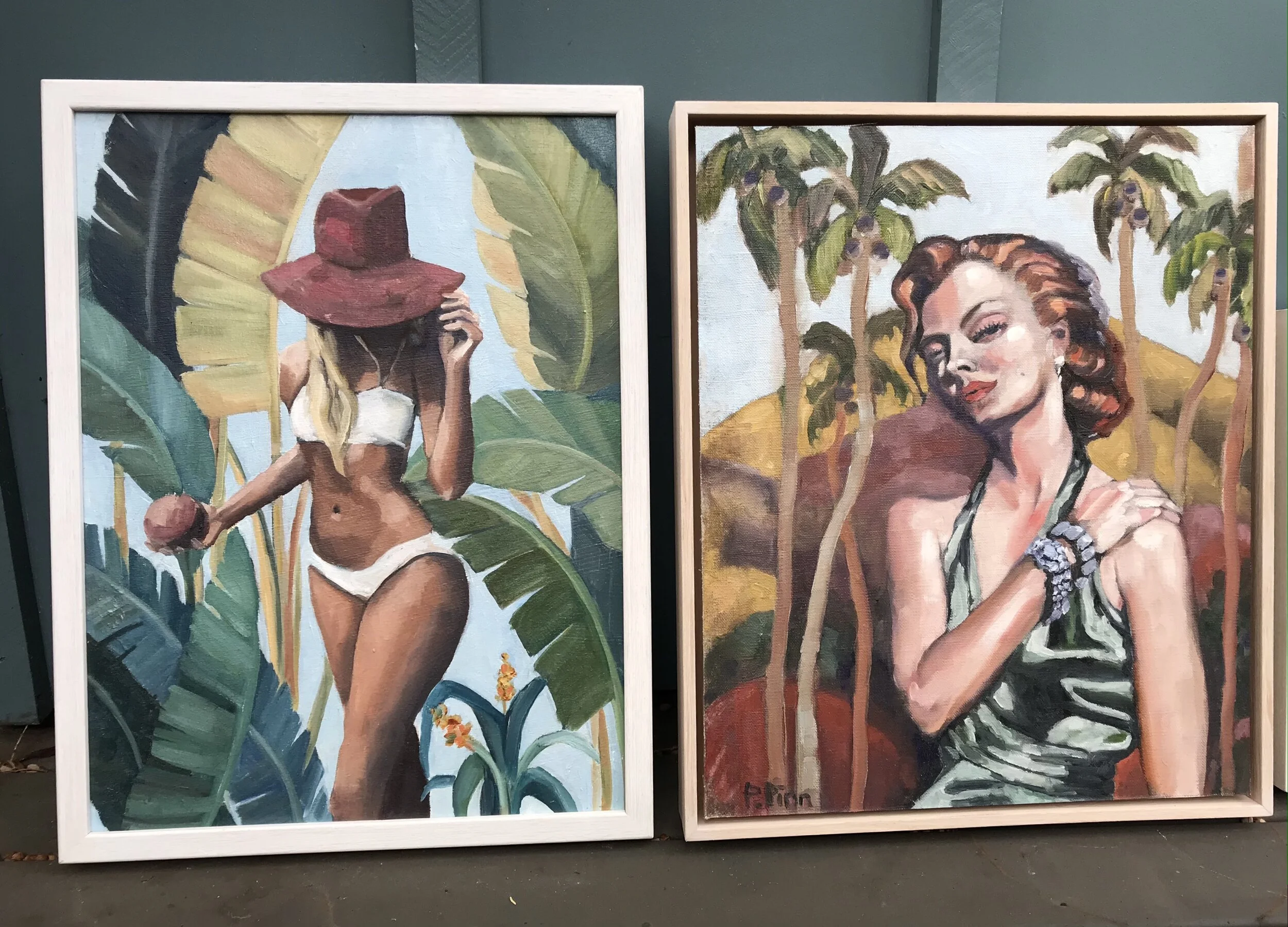 Coco & Palm Beach glamour (framed)