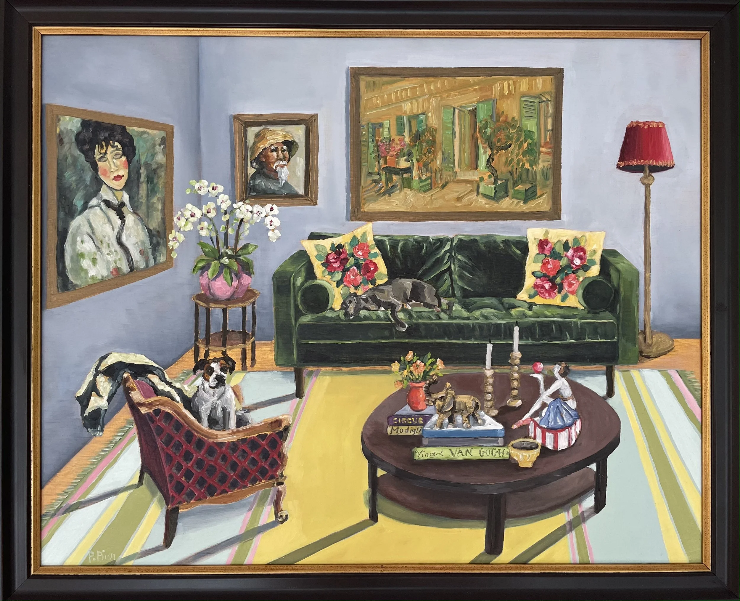 COMFY ON GREEN VELVET