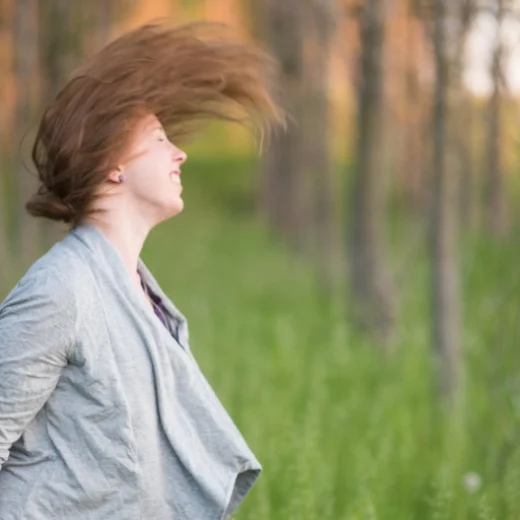 I call this my "Let's do this" hair flip. Or Randi being a dork in a field. 