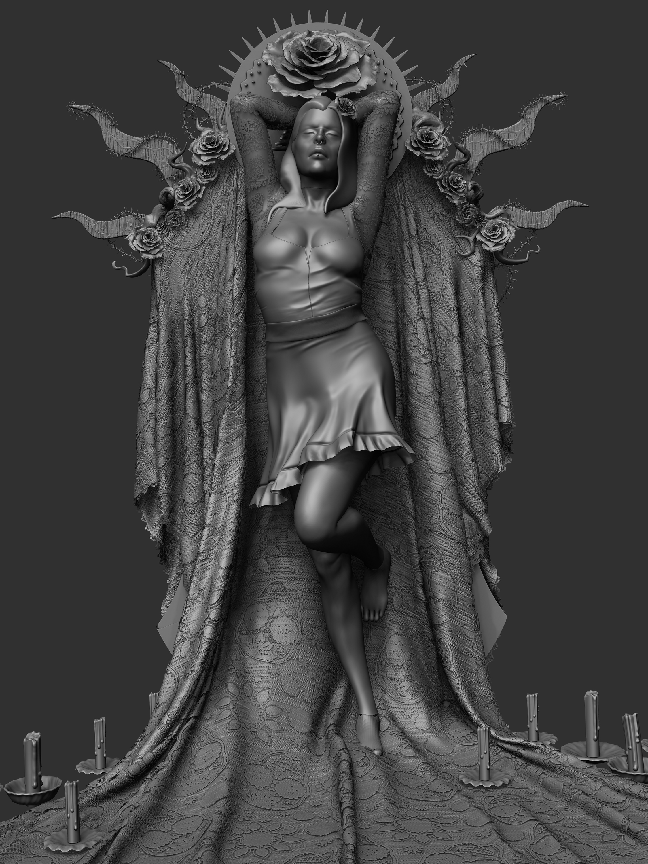 BPR render of where the sculpt is at. Still a long road ahead to finish this one off!