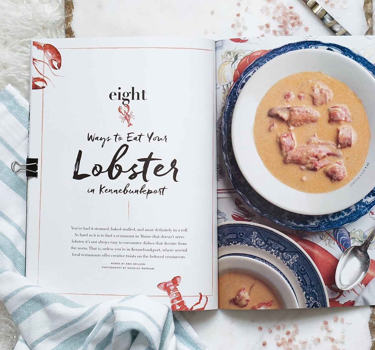  Feature Layout: Ocean Ave Magazine. Eight Ways to Eat Your Lobster 