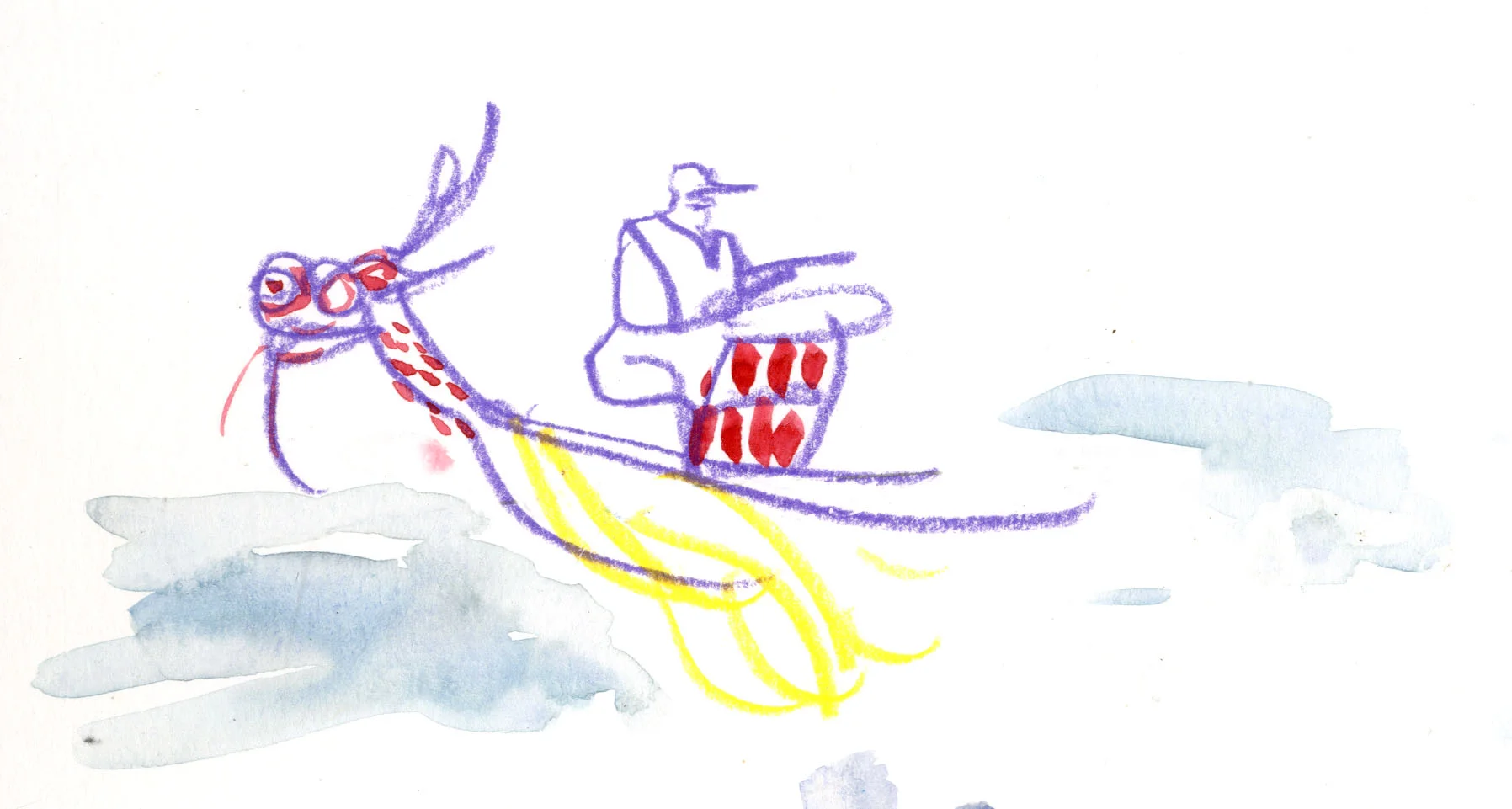 A drummer at the bow of a participating dragon boat. © Carly Larsson 2014 