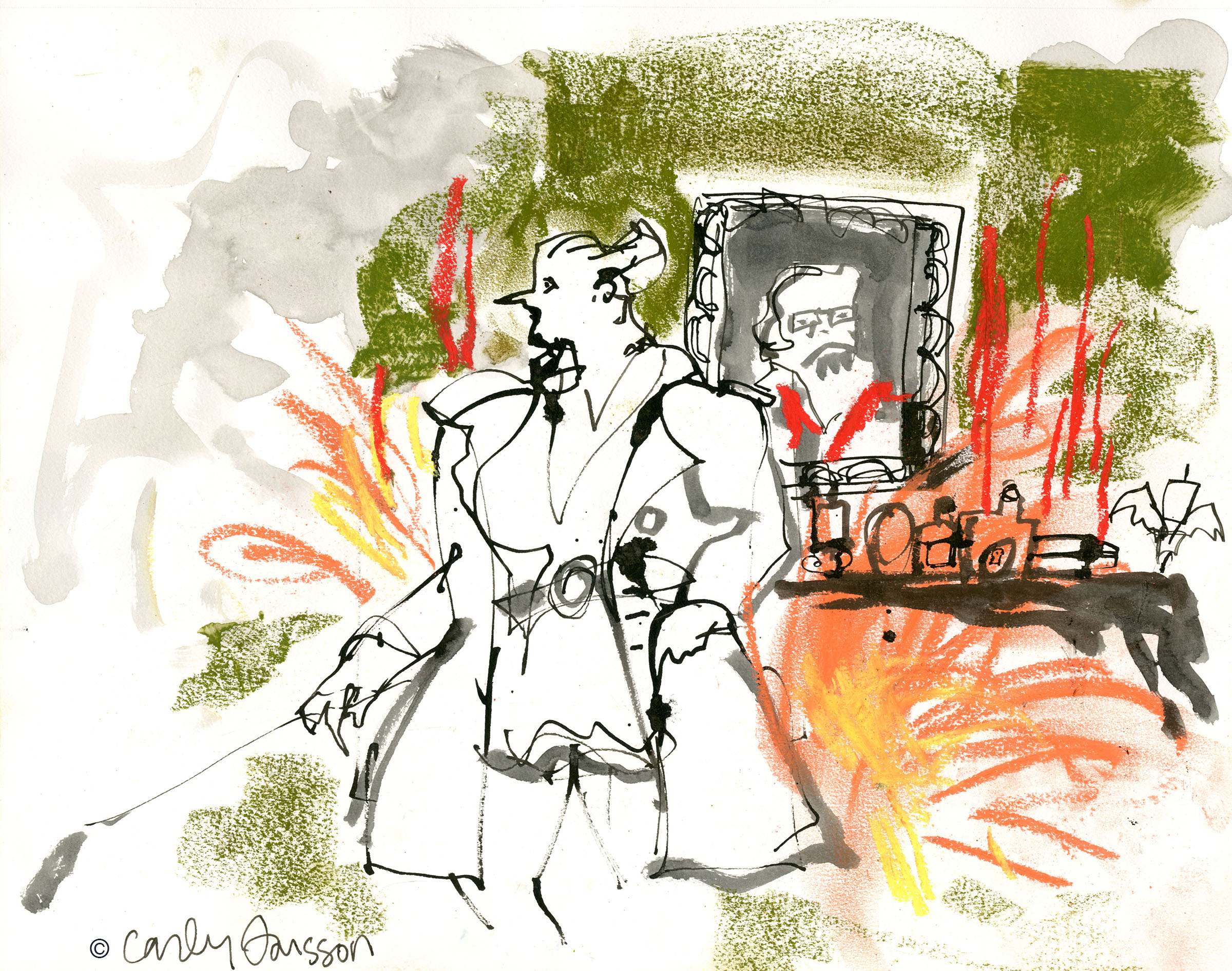 A pyrotechnics show signifies that the inmates are tired of Anesthesia Hangbody's mistreatment