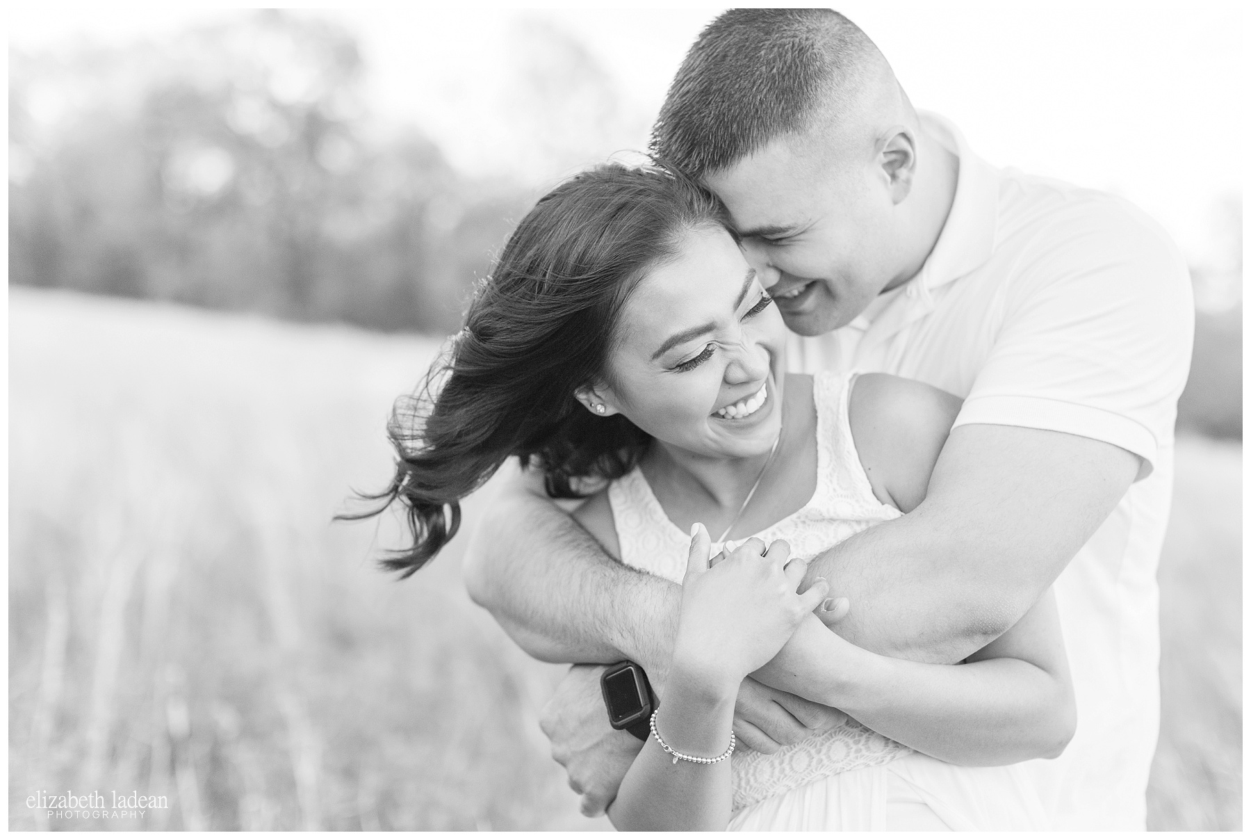Black and white engagement photography