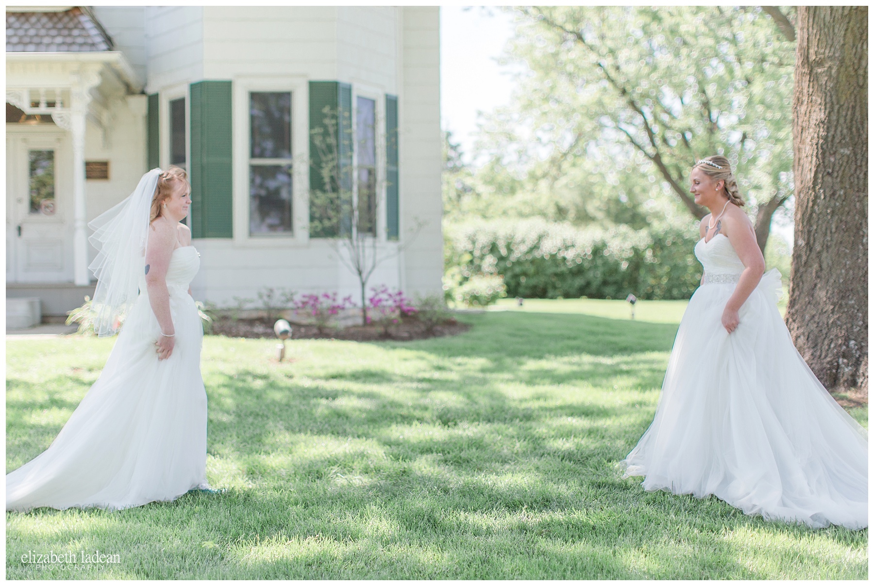 first look on wedding day