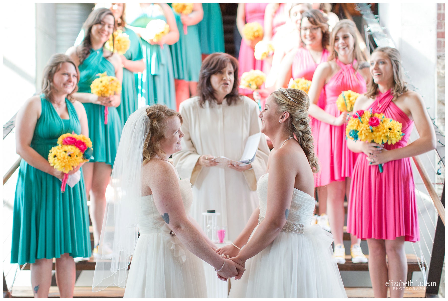 Wedding ceremony at Thompson Barn