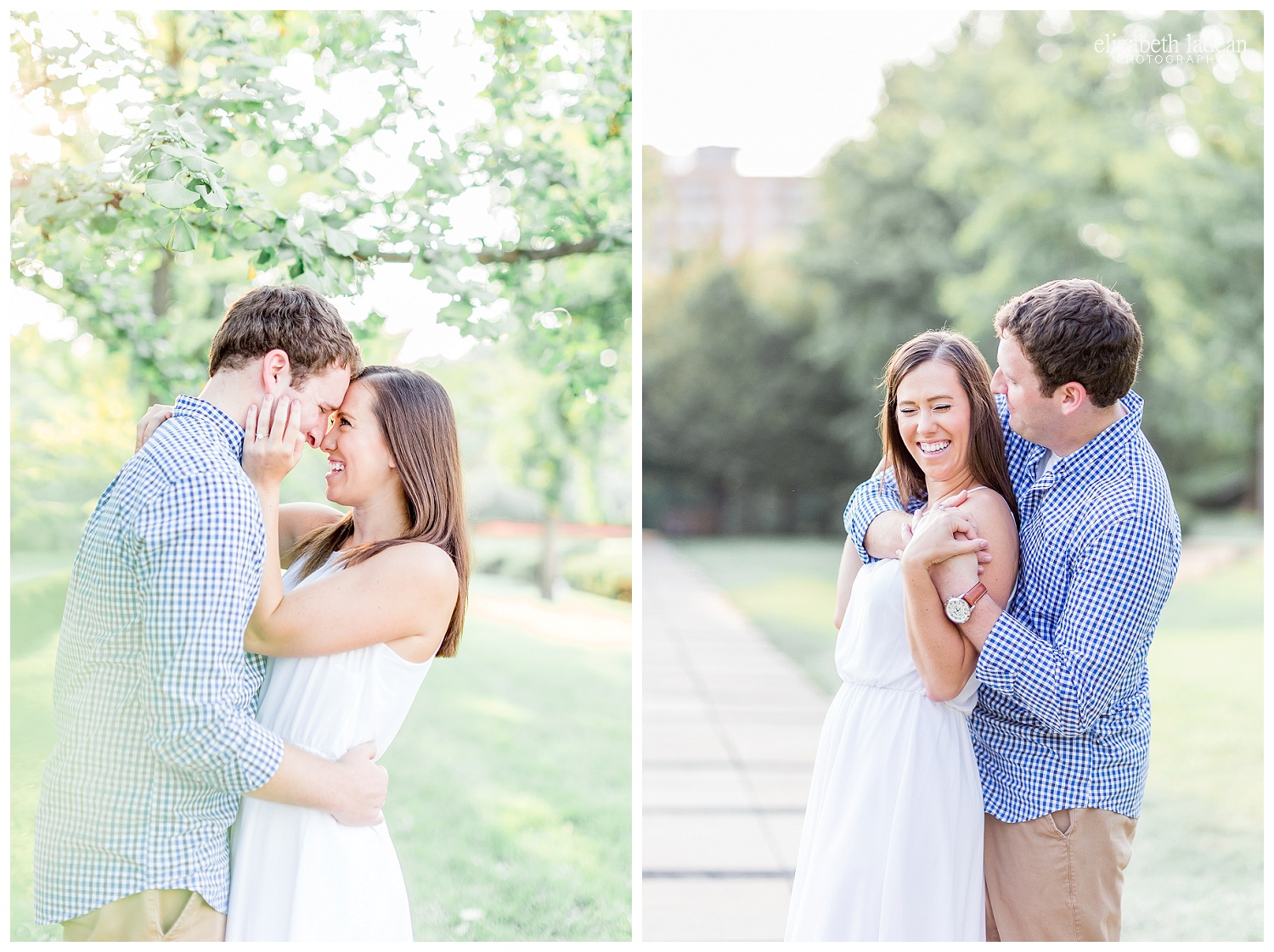 Natural light engagement photography