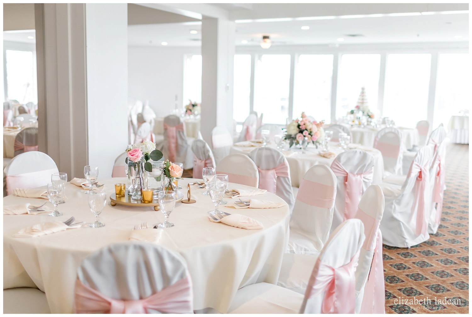 Blush and Gold wedding reception