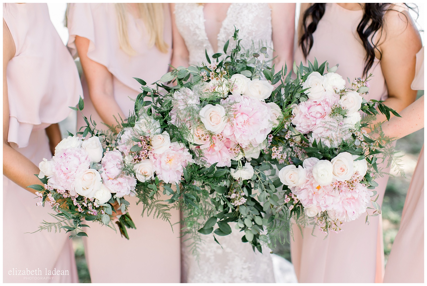  blush and greenery bouquets 