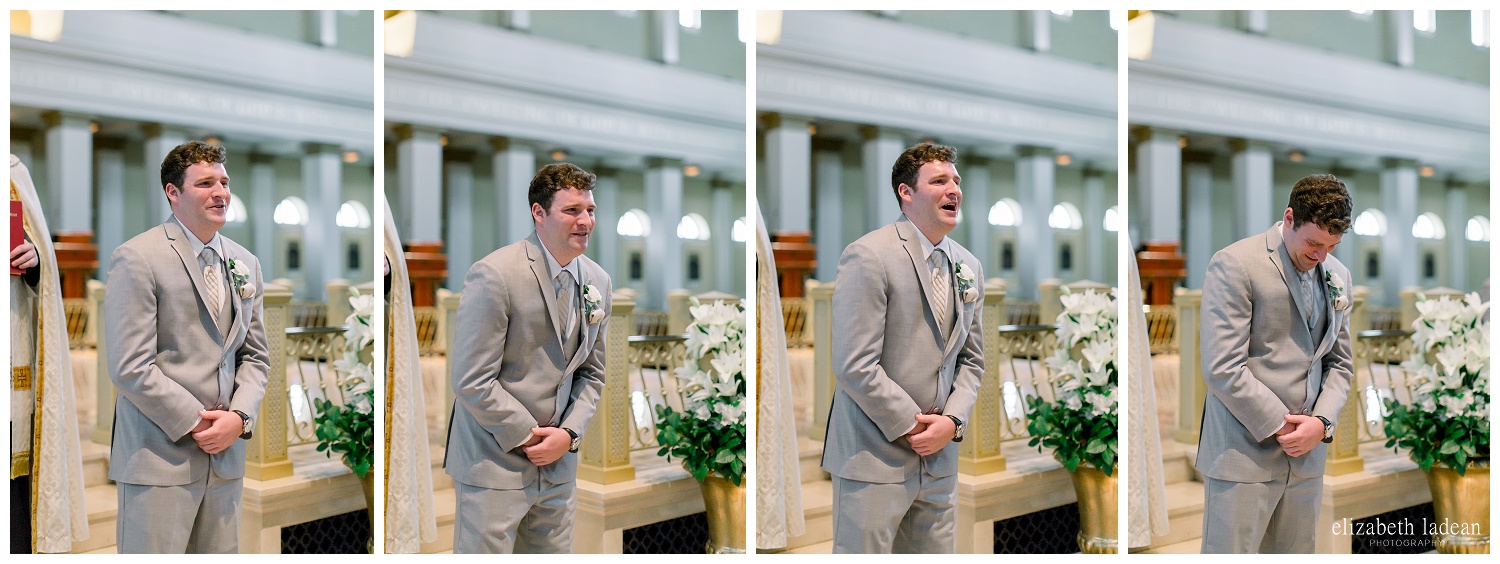 groom reaction wedding photography