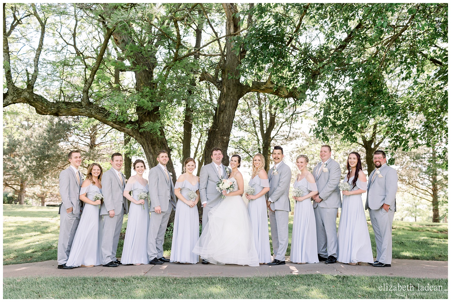  Bridal party wedding photography at Deer Creek, Kansas 