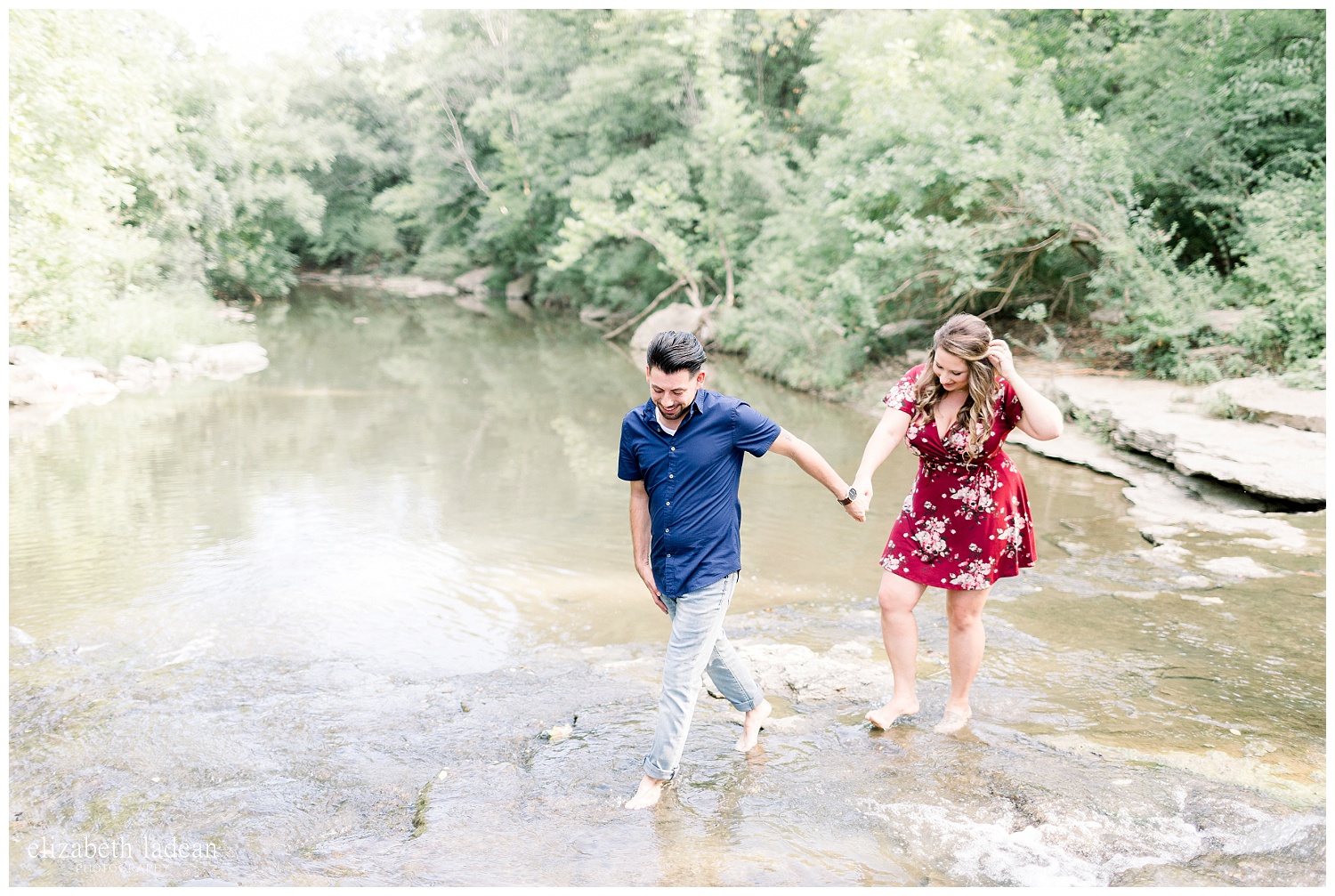 engagement photos in a creek kansas city