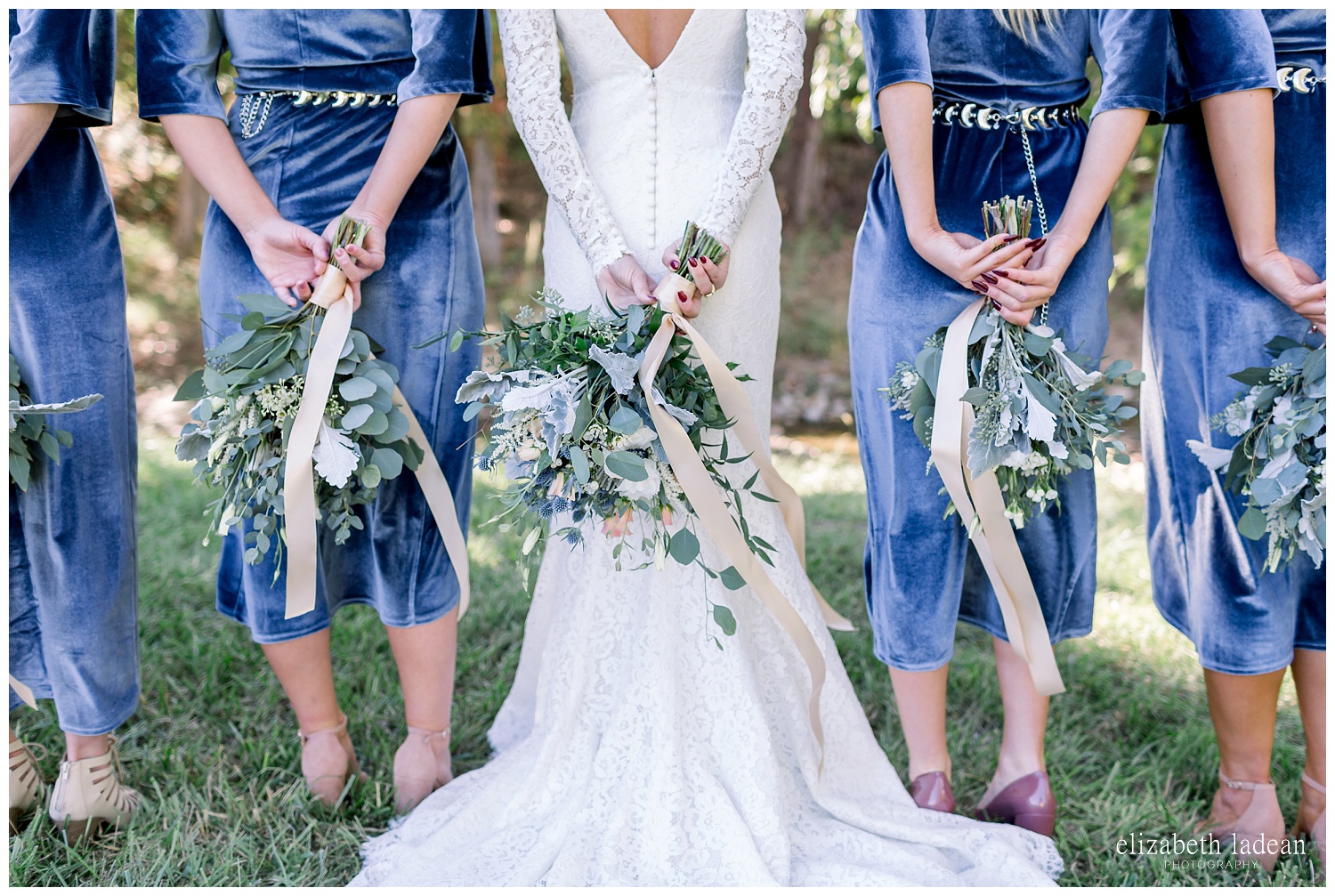 greens and blues wedding flower inspiration