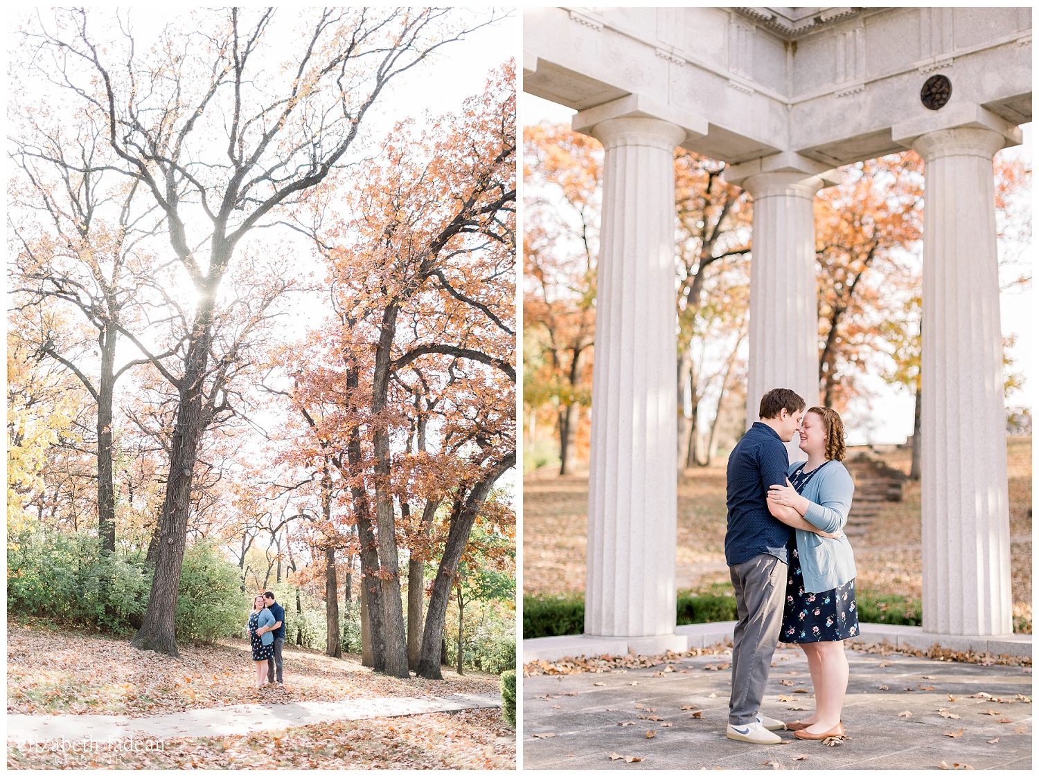 fall engagement session in kansas city