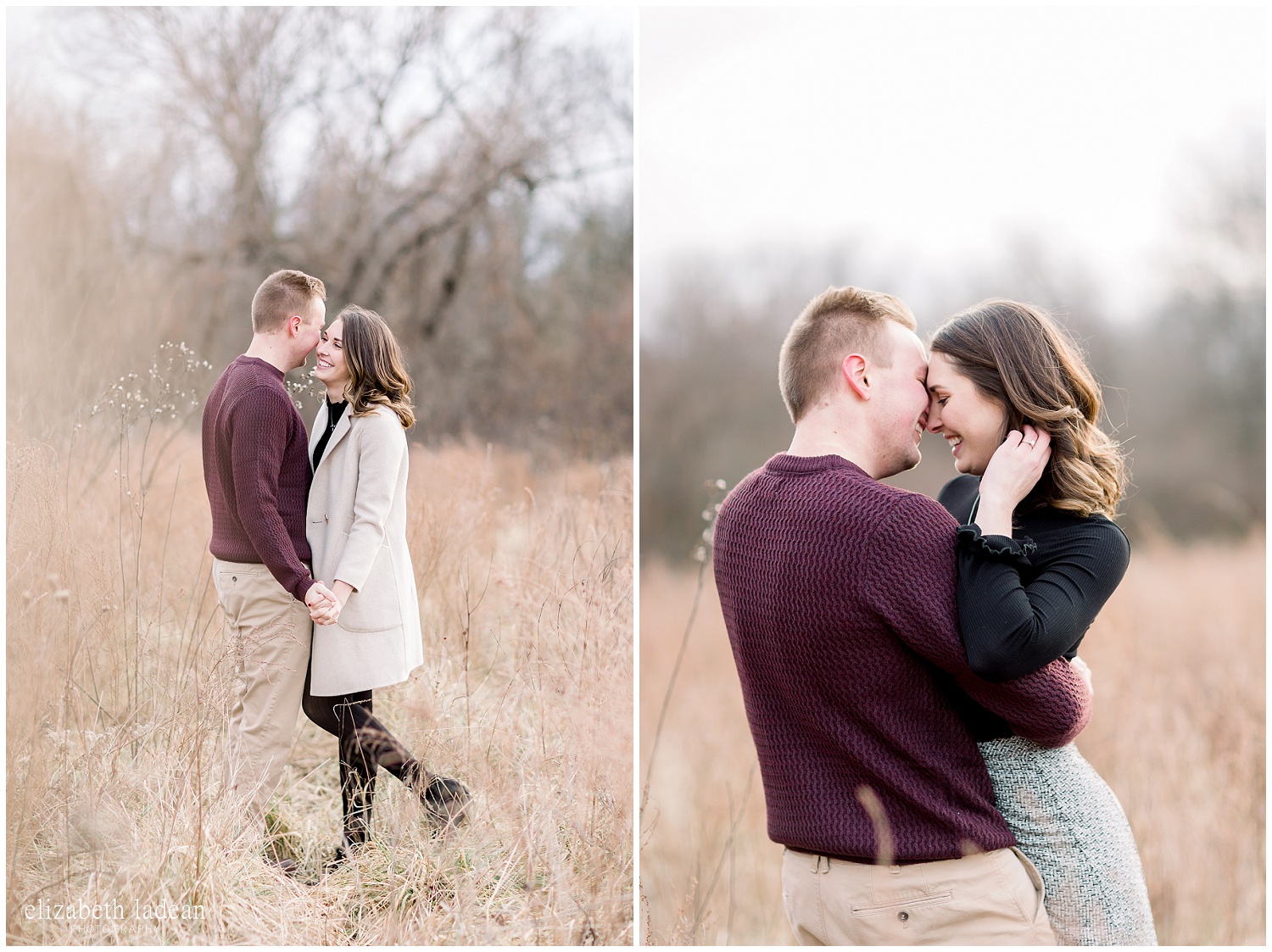 Kansas City winter engagement photography