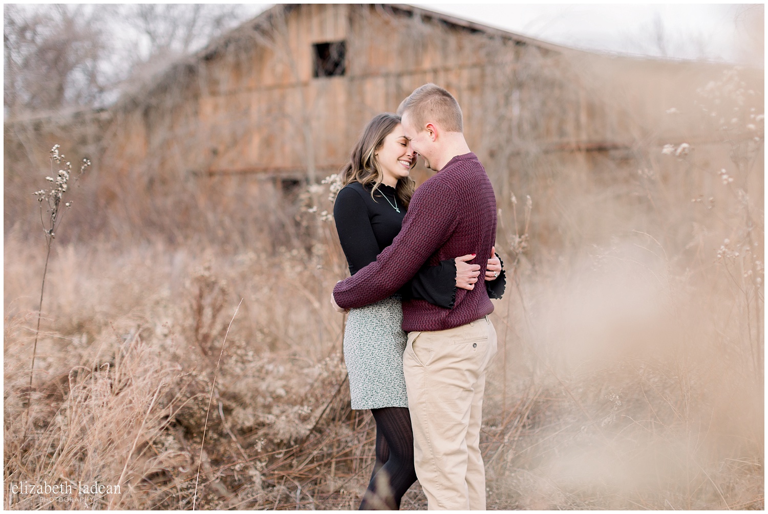 Winter engagement photography
