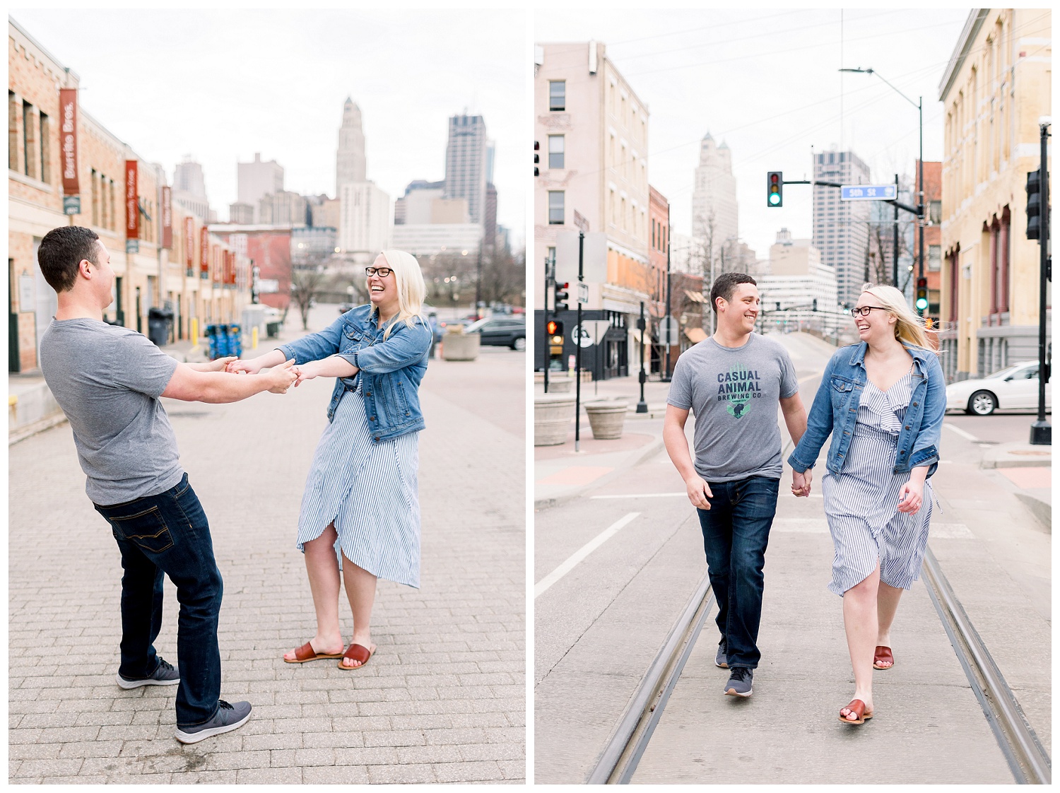 River Market Kansas City engagement photos