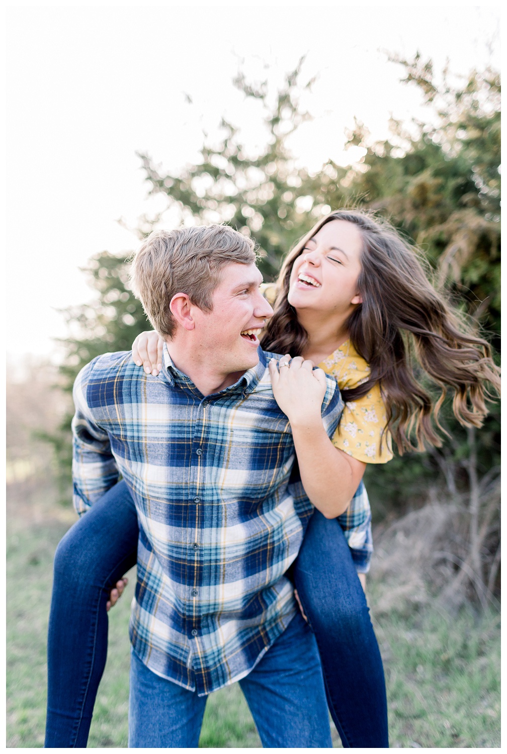 joyful and playful engagement photography