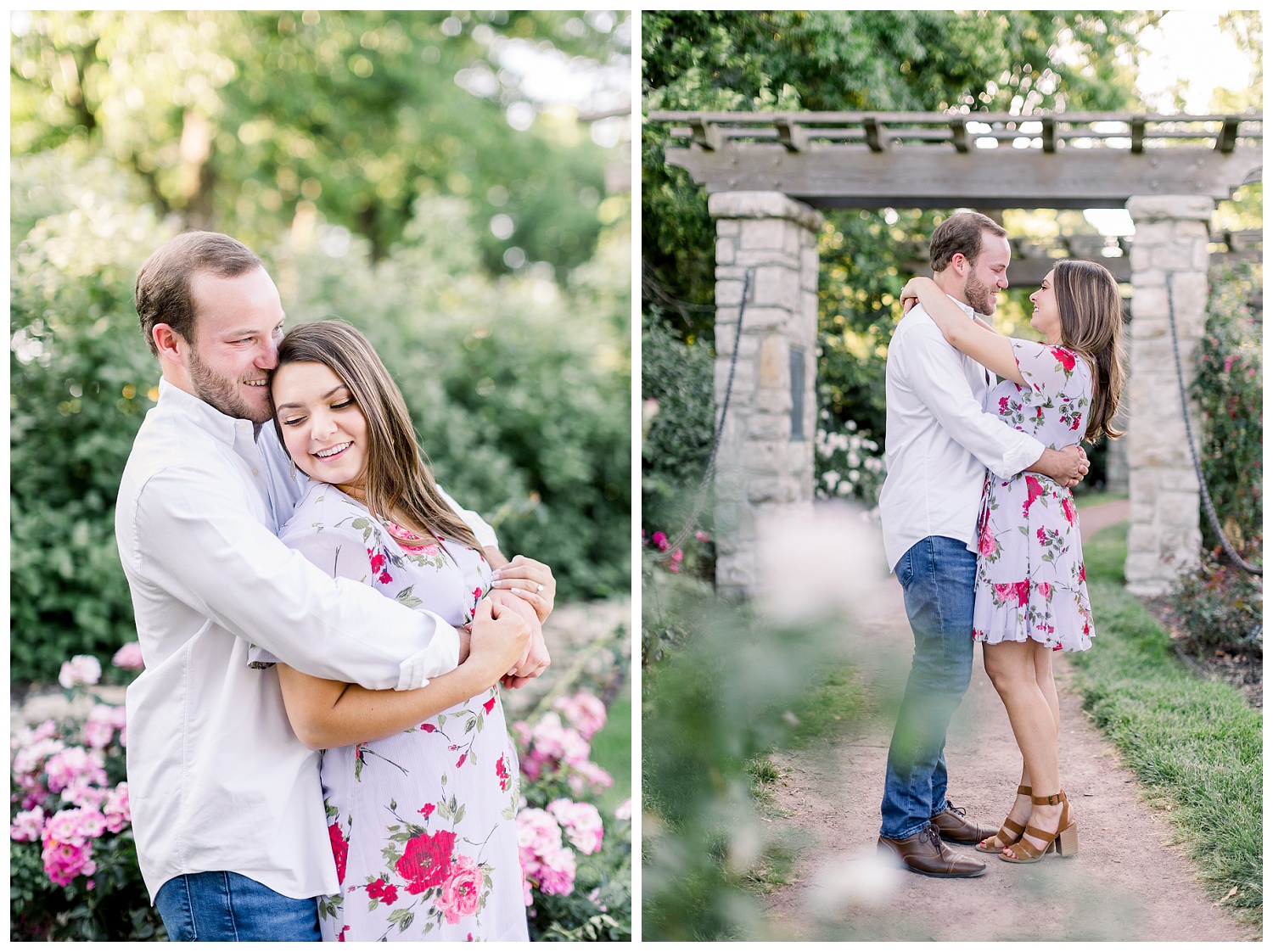 Loose Park engagement photos by Elizabeth Ladean