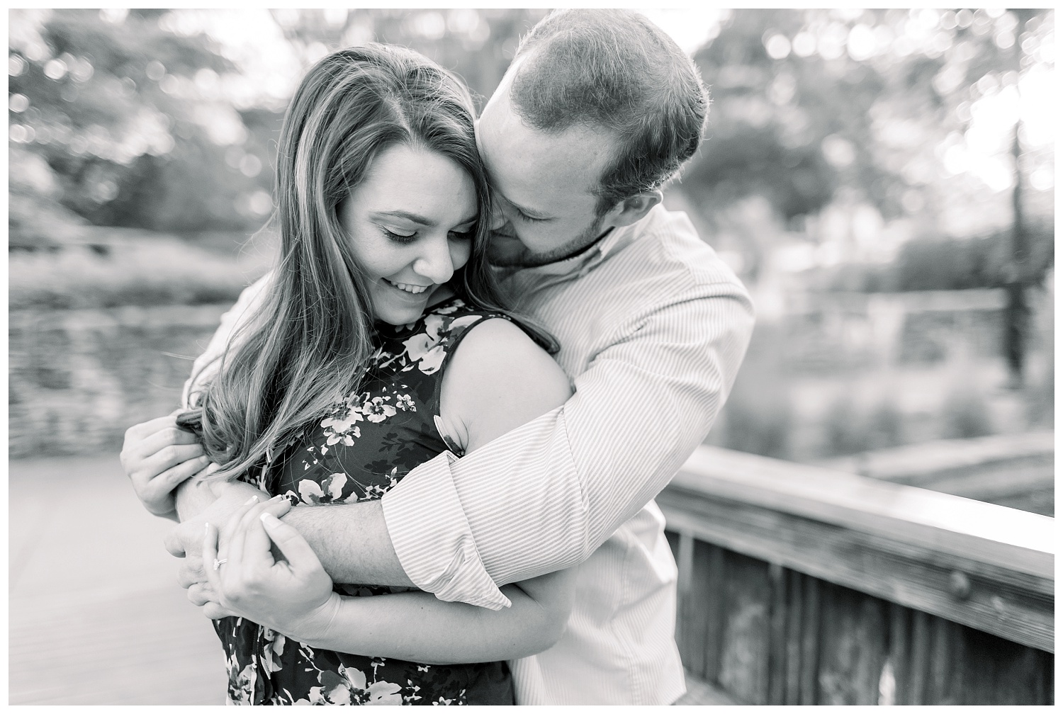 Genuine and romantic engagement photos