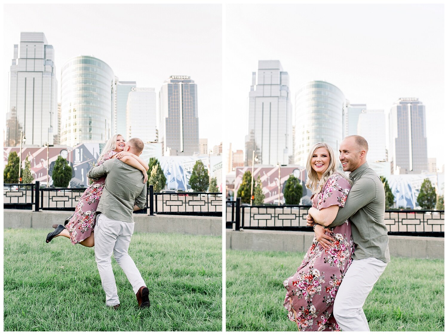 downtown KC engagement session