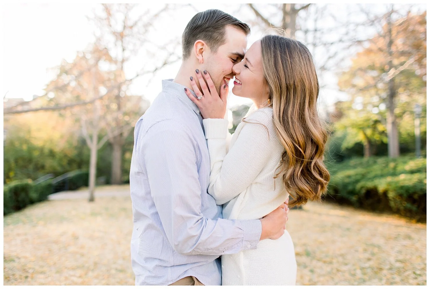 Fall Engagement Photos at The Nelson Atkins // Greysen + Cory