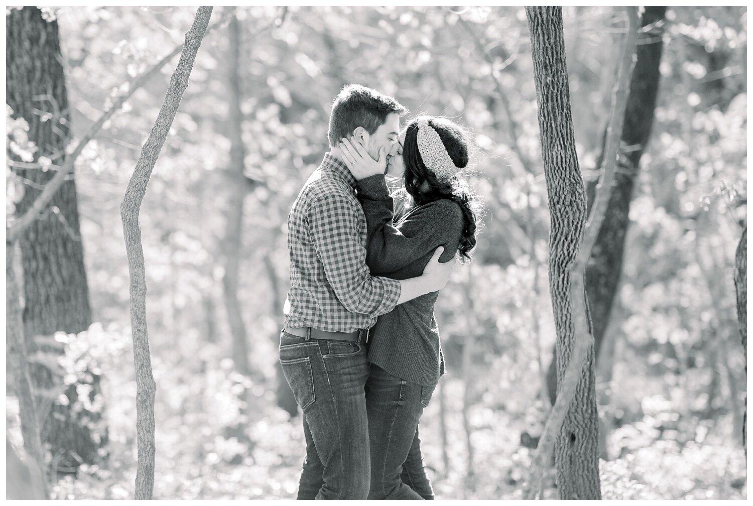 woodsy engagement photos