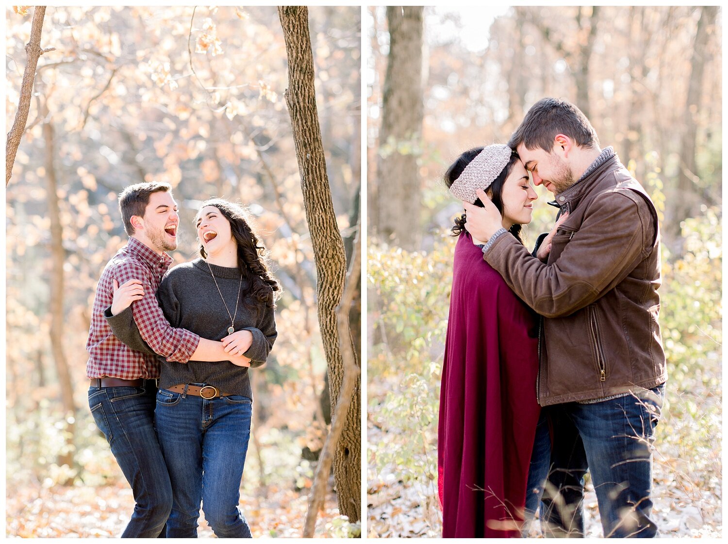 winter engagement session