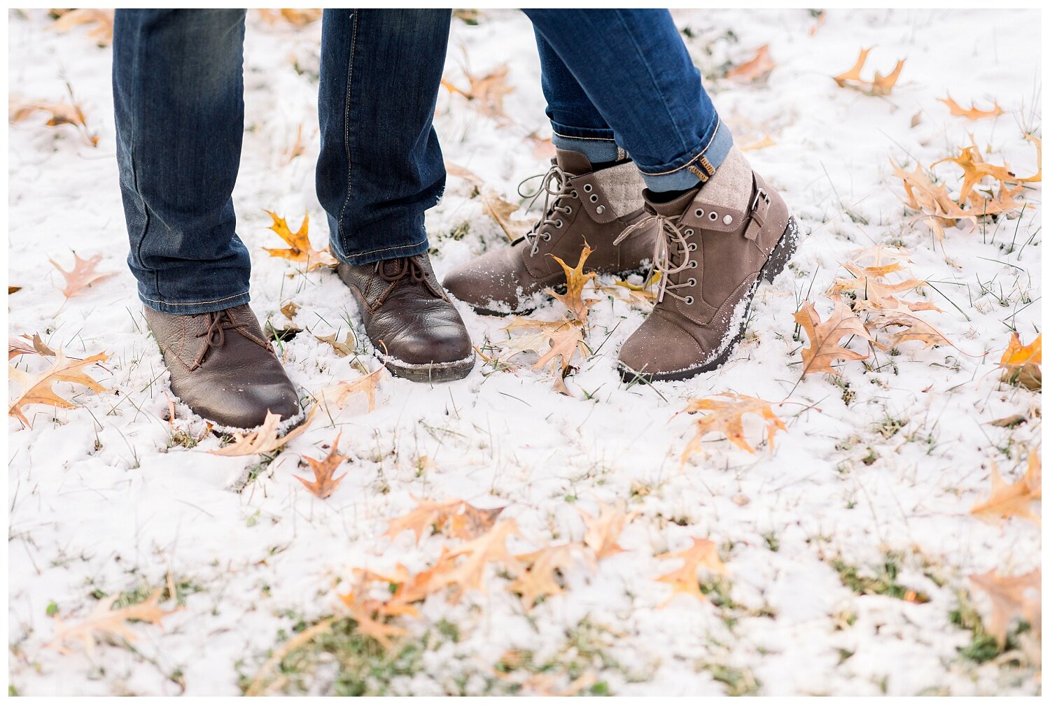 snowy engagement pics