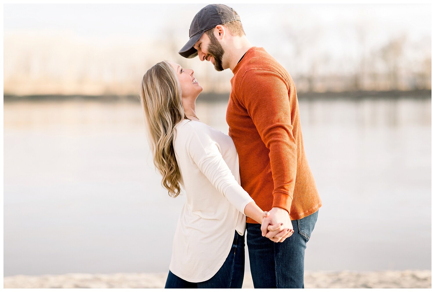 Missouri River and Parkville Engagement Photos // Kirstyn + Aaron