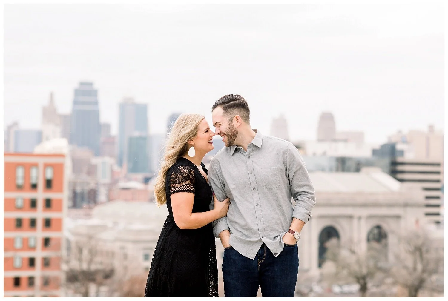 Downtown Kansas City Engagement Photography // Alli + David