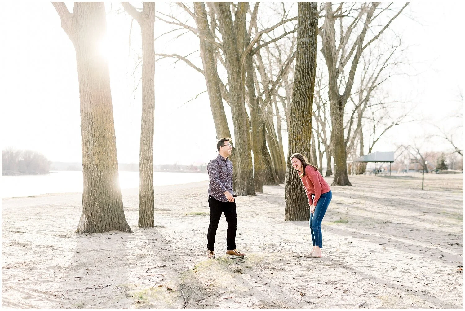 Small River Town Engagement Session in Missouri // Jill + Pietro