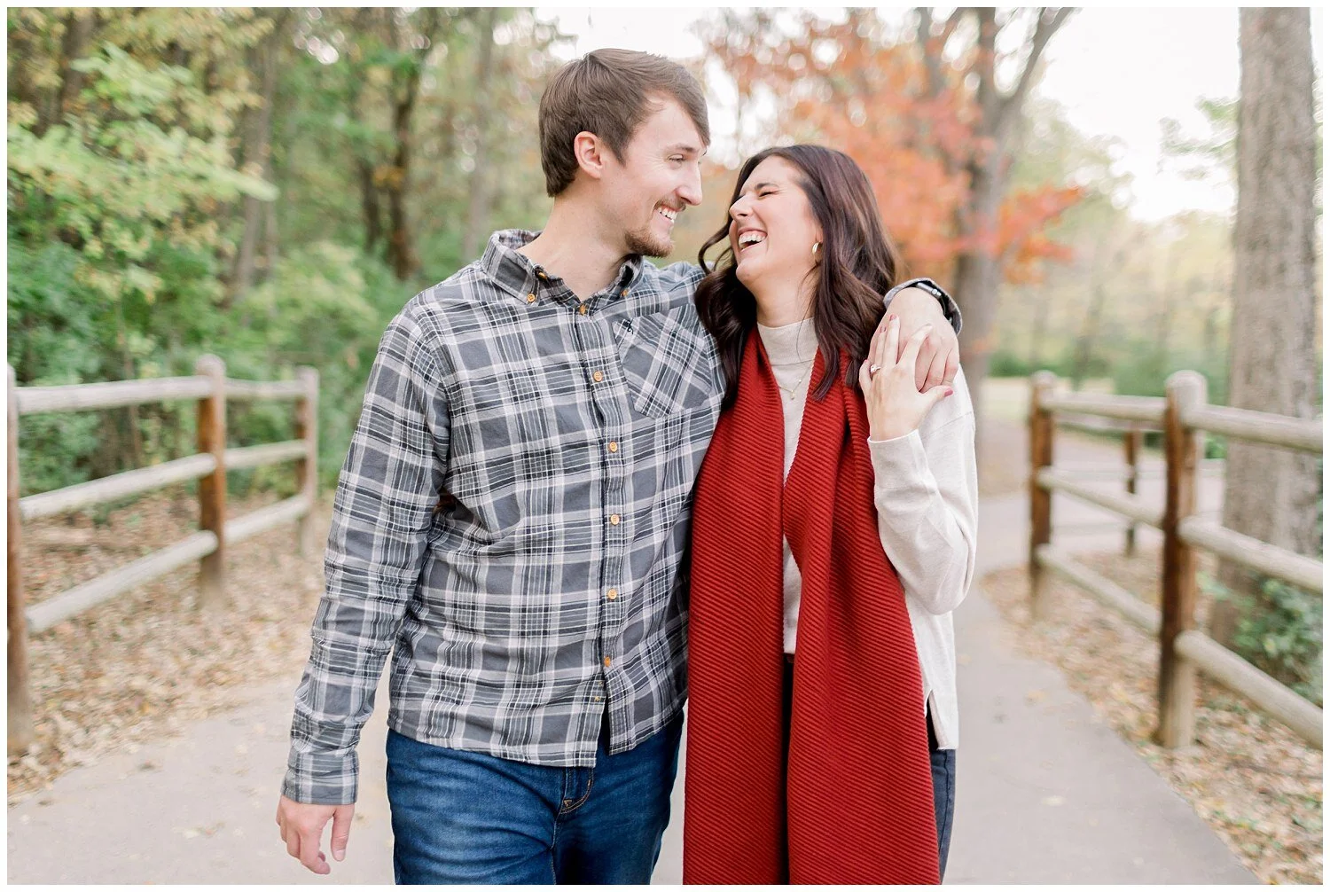 Fall Engagement Photos by the Creek // Faith + Chandler