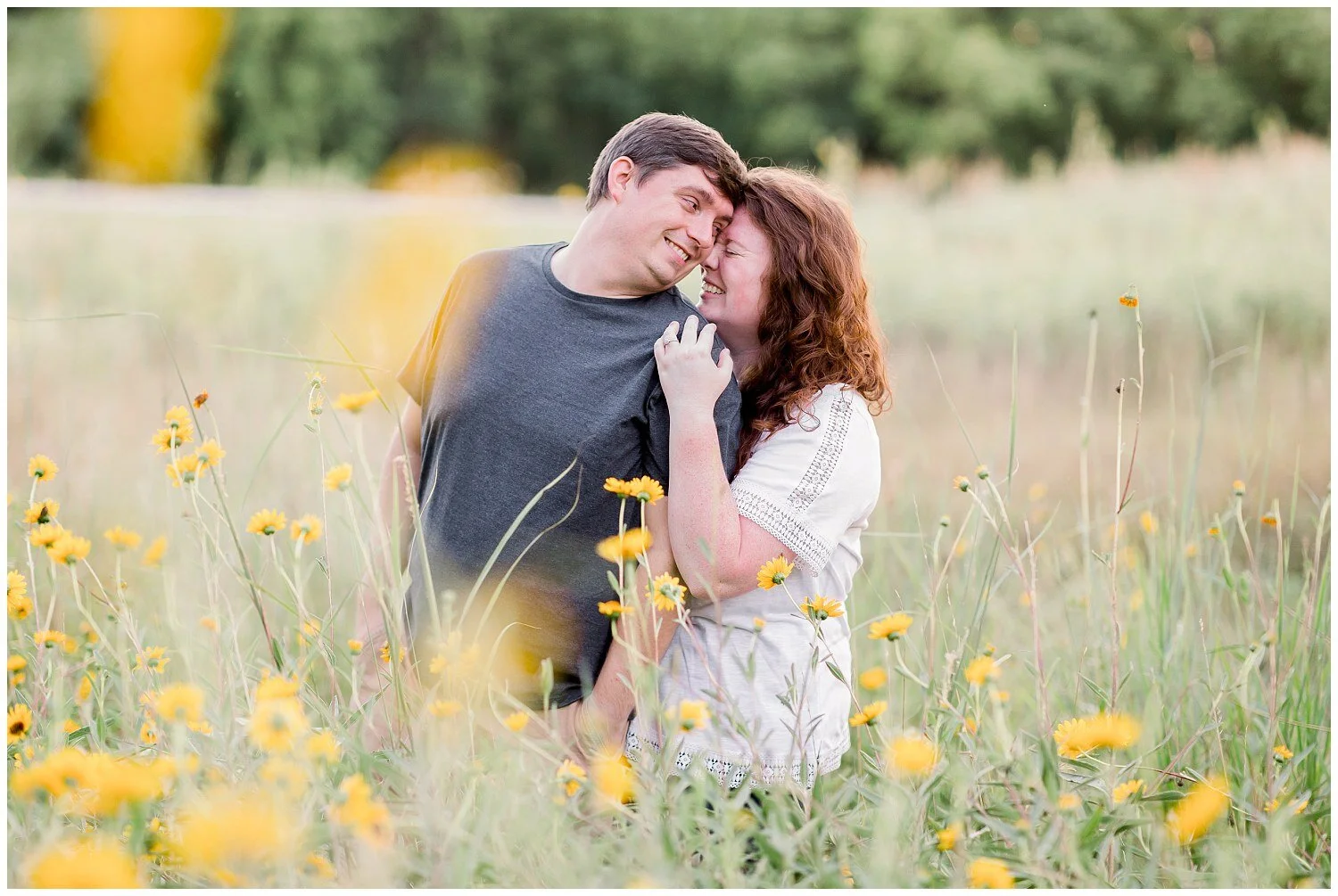 A Field of Yellow Wildflowers Engagement Session // Amanda + Bradley