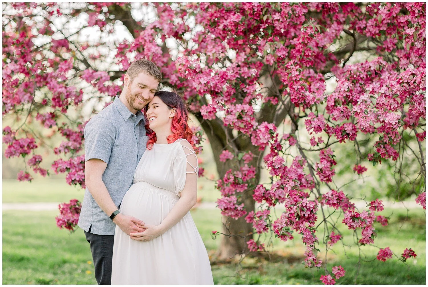Spring Blossoms and a Sweet Little Family at Loose Park, KC