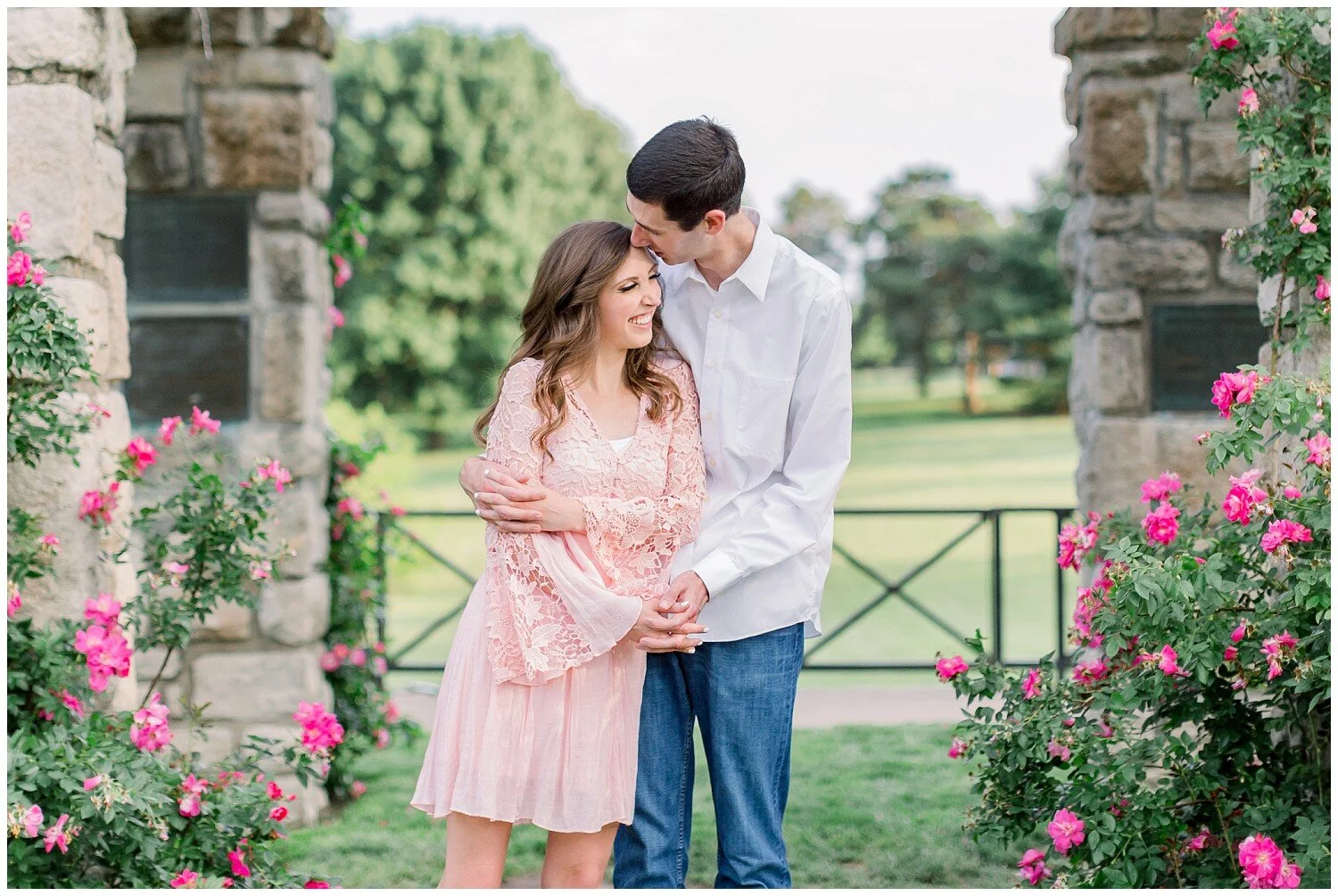 Rose Garden Engagement Photos at Loose Park // Regan + Gabe