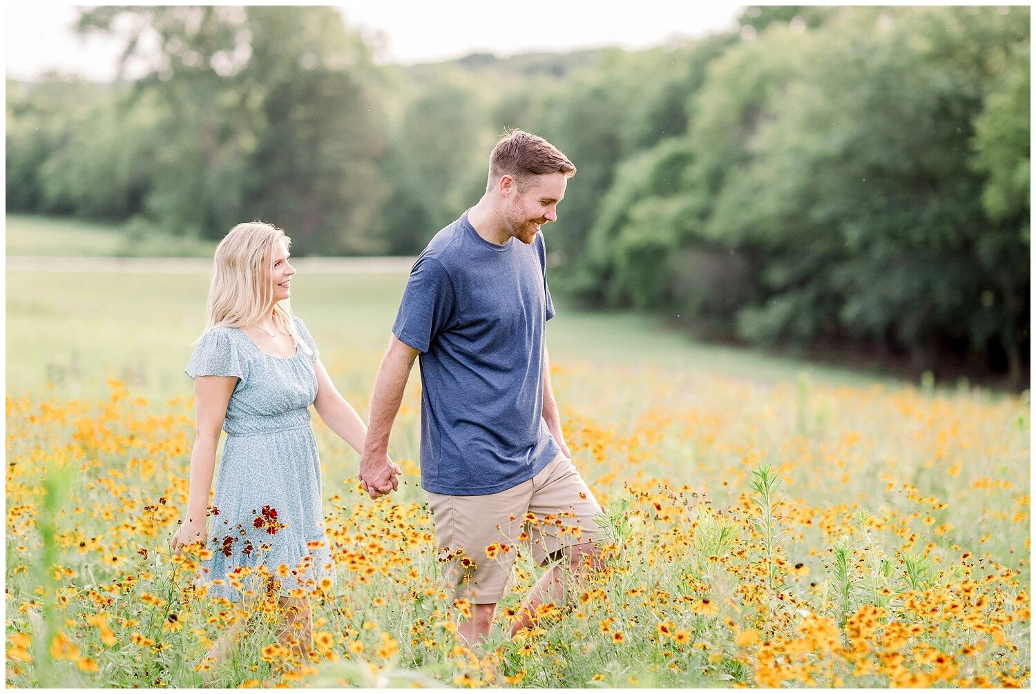 Wildflower Fields Engagement Photos // Allie + Tim