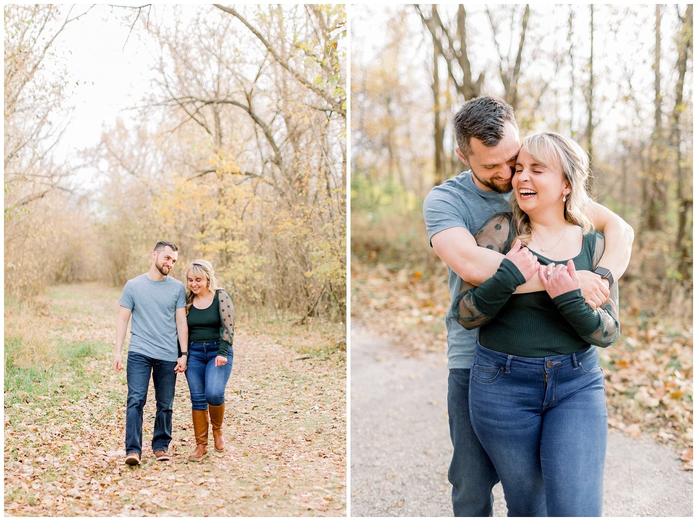 Engagement photos at Weston Bend