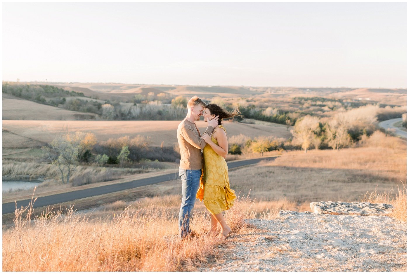 Top of the world engagement photos