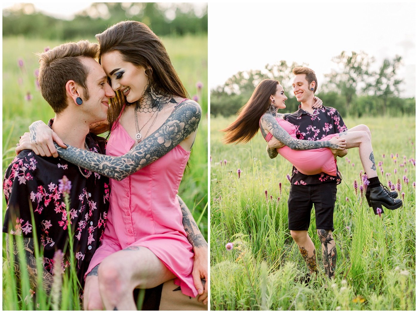 Summer engagement photos in KC