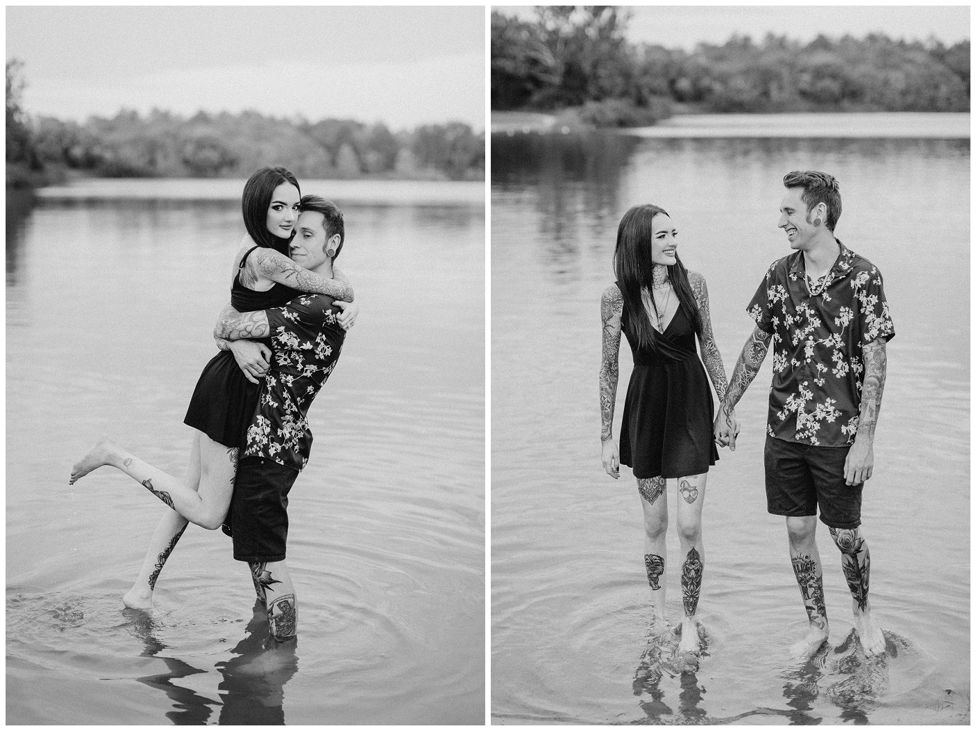 Lake engagement photos
