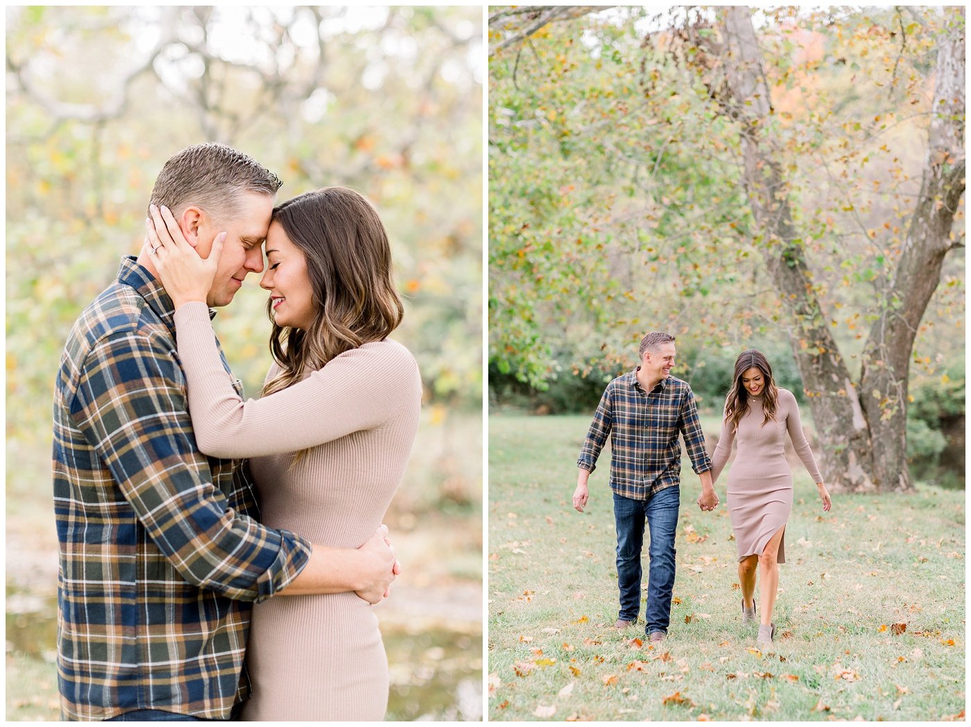 Early Fall engagement photos KC