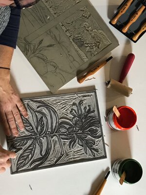 Intro to Linoleum Block Printing with Denise Markbreit, Postponed — 310 ART  LLC