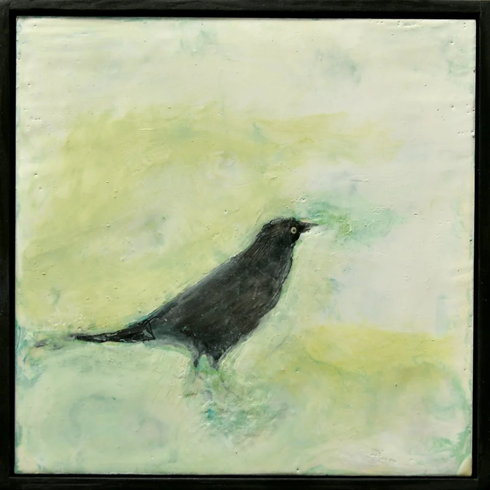Breaktime, 11x11, Photography and Encaustic