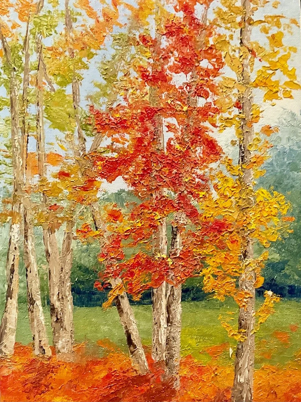 PAINTING OILS WITH PALETTE KNIVES