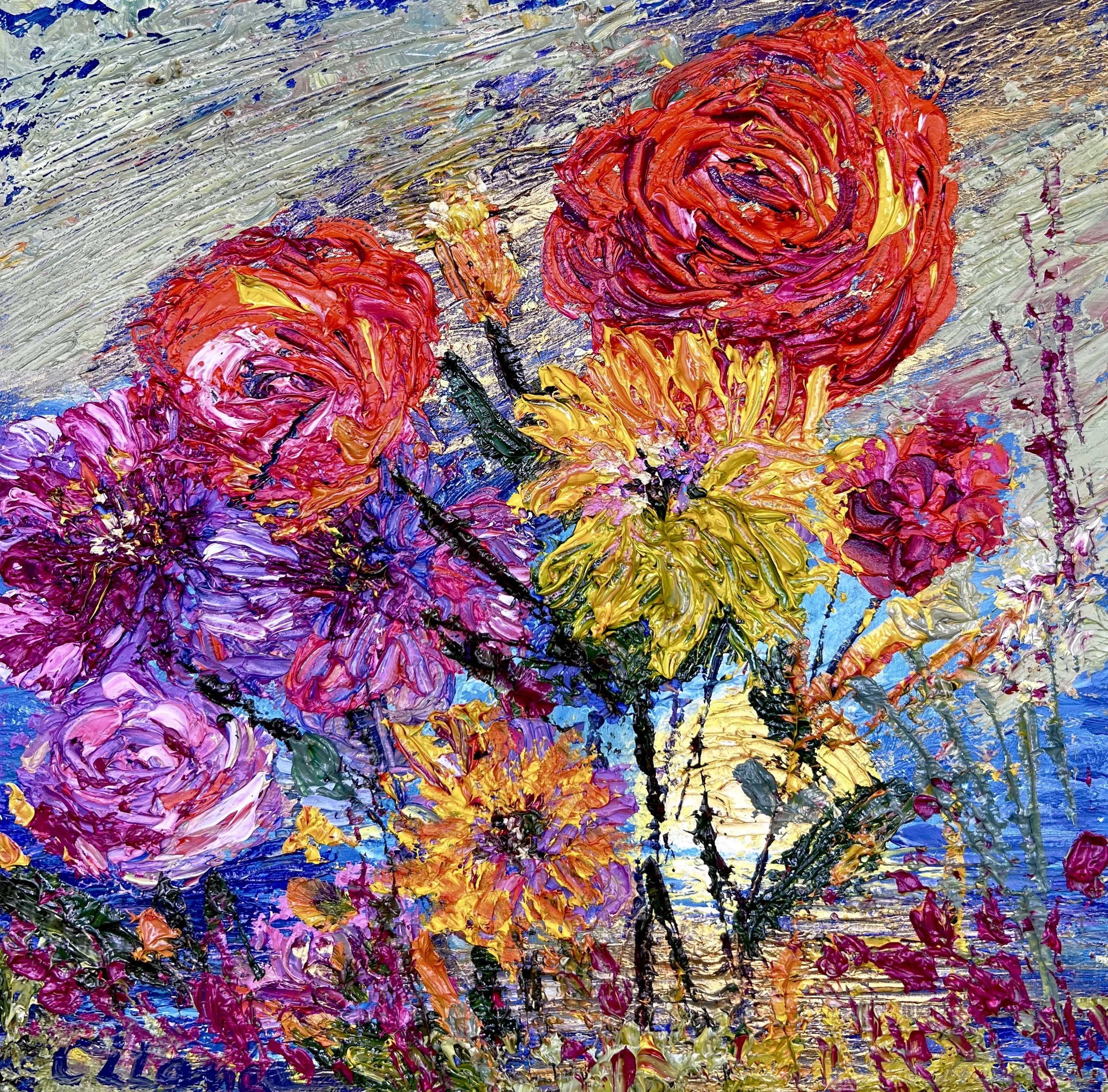 Cynthia Llanes, Bring Me Flowers, Acrylic, 8x8.JPG