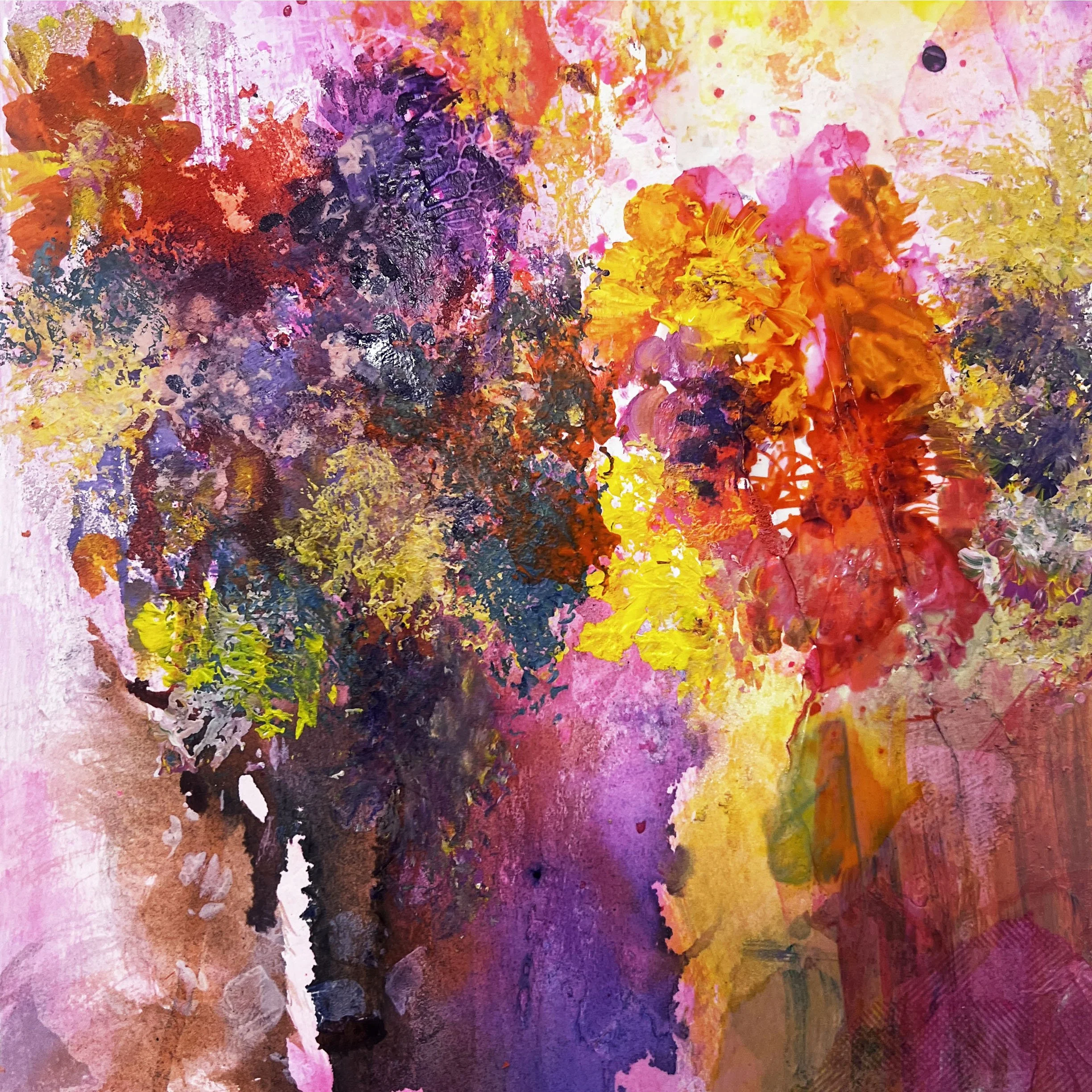 Cynthia Llanes,Floral Centerpiece, Acrylic, 11x14.JPG